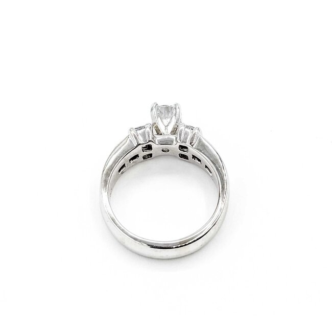 Ring Channel Set .70ct Round Diamond .75ctw Diamonds Princess Cut 14kw 7.3mm Sz8 8.53g 225060018