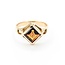 Ring Masonic Synthetic Ruby 10ky 14mm Sz10 5.1g 125062022