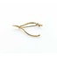 Brooch Wishbone .01ct Round Diamonds 14ky 2.9g 125060045