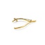 Brooch Wishbone .01ct Round Diamonds 14ky 2.9g 125060045