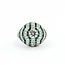 Ring Dome .61ct Old European Cut Diamond 1.09ctw Near Colorless Diamonds 2.06ctw Green Emeralds 900pt 17mm Sz6.75 7.1g 125060009