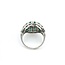 Ring Dome .61ct Old European Cut Diamond 1.09ctw Near Colorless Diamonds 2.06ctw Green Emeralds 900pt 17mm Sz6.75 7.1g 125060009