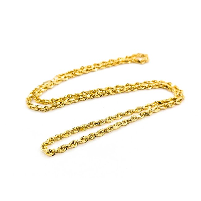 Necklace Rope Link Lobster Clasp 10ky 3.2mm 24" 19.7g 125062023