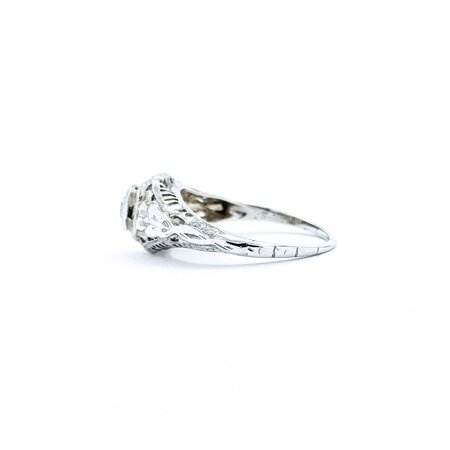 Ring Art Deco .20ct Old European Cut Diamond 18kw Sz6 2.43g 225050056