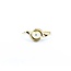 Ring Leaf Motif 5.7mm Akoya Pearl 14ky Sz7 1.73g 225050053