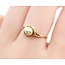 Ring Leaf Motif 5.7mm Akoya Pearl 14ky Sz7 1.73g 225050053