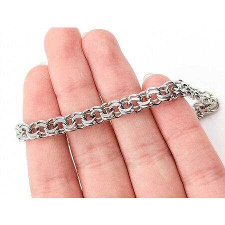 Bracelet Charm Double Link 14kw 7.50" 13.81g 225050039
