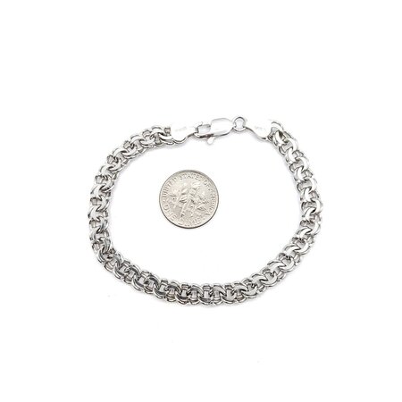 Bracelet Charm Double Link 14kw 7.50" 13.81g 225050039