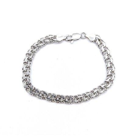 Bracelet Charm Double Link 14kw 7.50" 13.81g 225050039