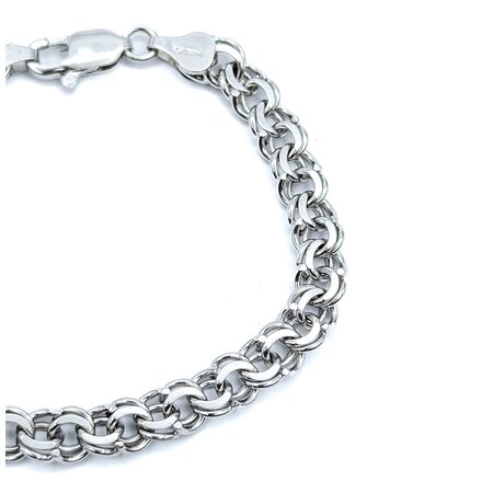 Bracelet Charm Double Link 14kw 7.50" 13.81g 225050039