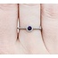 Ring Beaded Band .03ctw Round Diamonds .10ct Amethyst 14kw 5.2mm sz6.5 1.72g 125060041