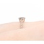 Ring Beaded Band .03ctw Round Diamonds .10ct Amethyst 14kw 5.2mm sz6.5 1.72g 125060041