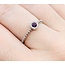 Ring Beaded Band .03ctw Round Diamonds .10ct Amethyst 14kw 5.2mm sz6.5 1.72g 125060041
