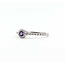Ring Beaded Band .03ctw Round Diamonds .10ct Amethyst 14kw 5.2mm sz6.5 1.72g 125060041