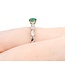 Ring Bezel .06ctw Round Diamonds .45ct Emerald 14kw 5mm sz7 2.14g 125060037