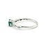 Ring Bezel .06ctw Round Diamonds .45ct Emerald 14kw 5mm sz7 2.14g 125060037