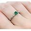 Ring Bezel .06ctw Round Diamonds .45ct Emerald 14kw 5mm sz7 2.14g 125060037