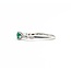 Ring Bezel .06ctw Round Diamonds .45ct Emerald 14kw 5mm sz7 2.14g 125060037