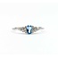 Ring Dainty .11ctw Round Diamonds .23ct Blue Topaz 10kw 5mm sz7 1.5g 125060040
