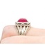 Ring Spinner/Flip "AJE" Engraved 12x10mm Synthetic Cabochon Ruby 14kw 17x15mm Sz12 10.7g 125060085