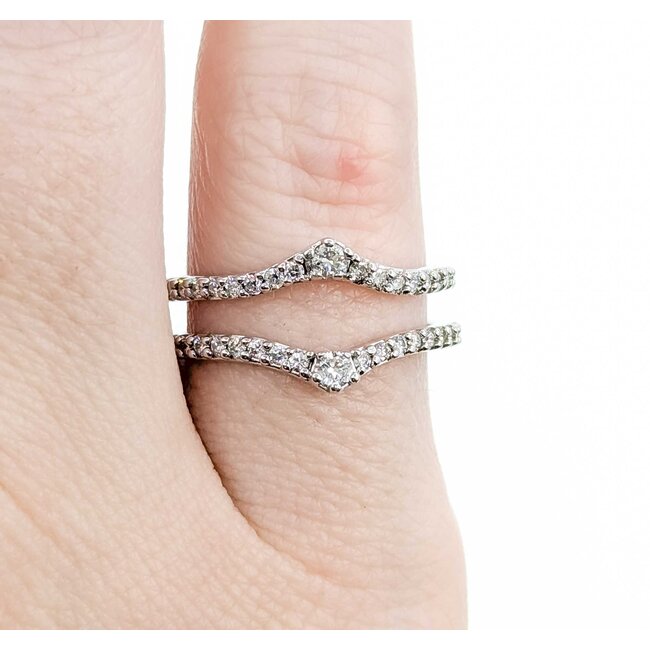 Ring Enhancer .38ctw Round Diamonds 14kw 9.5mm Sz5.5 3.4g 125060059