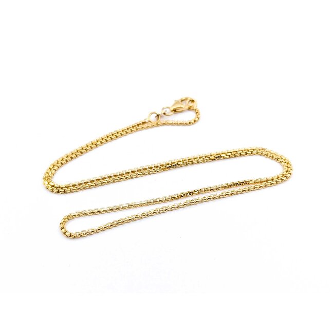 Necklace Box Link Lobster Clasp 14ky 1.75mm 18" 4.1g 125062008