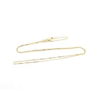 Necklace Box Link Lobster Clasp 14ky .5mm 18" 1.3g 125062012
