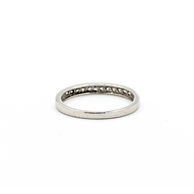 Ring Channel Set .16ctw Round Diamonds 400pt 2.5mm Sz7 2.2g 125060056