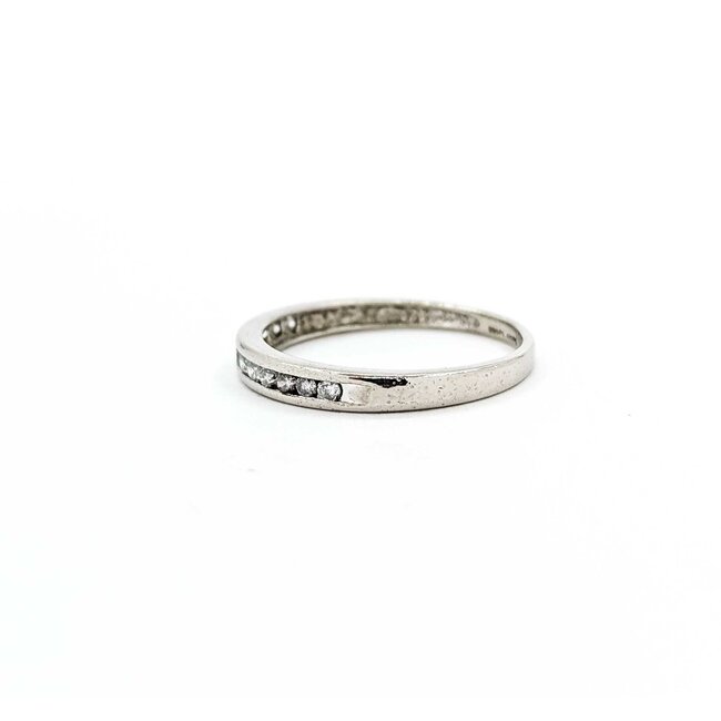 Ring Channel Set .16ctw Round Diamonds 400pt 2.5mm Sz7 2.2g 125060056