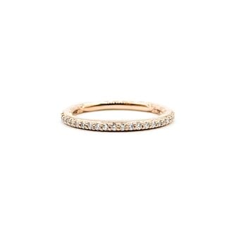 Ring A. Jaffe .25ctw Round Diamonds 14kr 2mm Sz8.5 3.4g 125060073