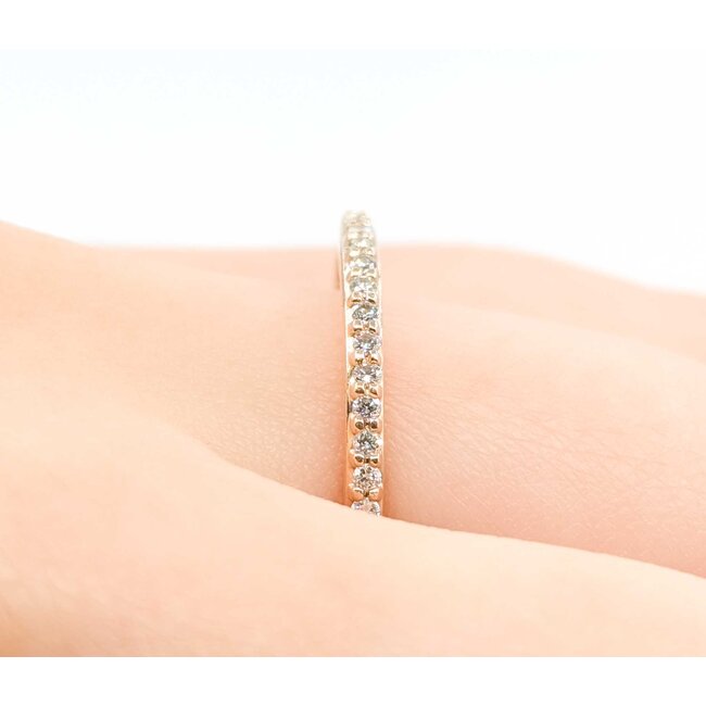 Ring A. Jaffe .25ctw Round Diamonds 14kr 2mm Sz8.5 3.4g 125060073