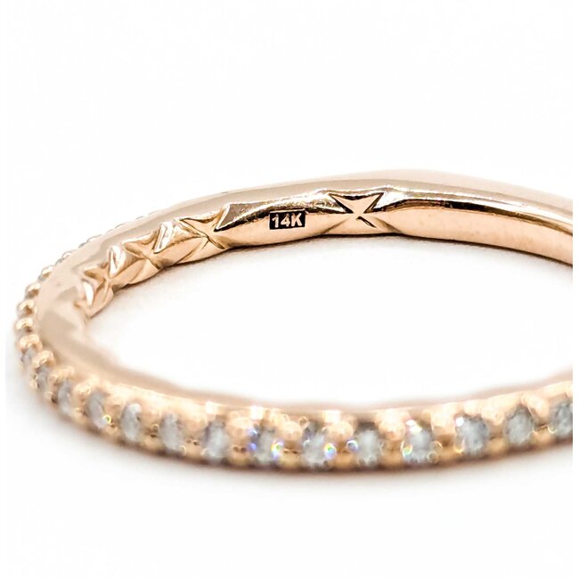 Ring A. Jaffe .25ctw Round Diamonds 14kr 2mm Sz8.5 3.4g 125060073