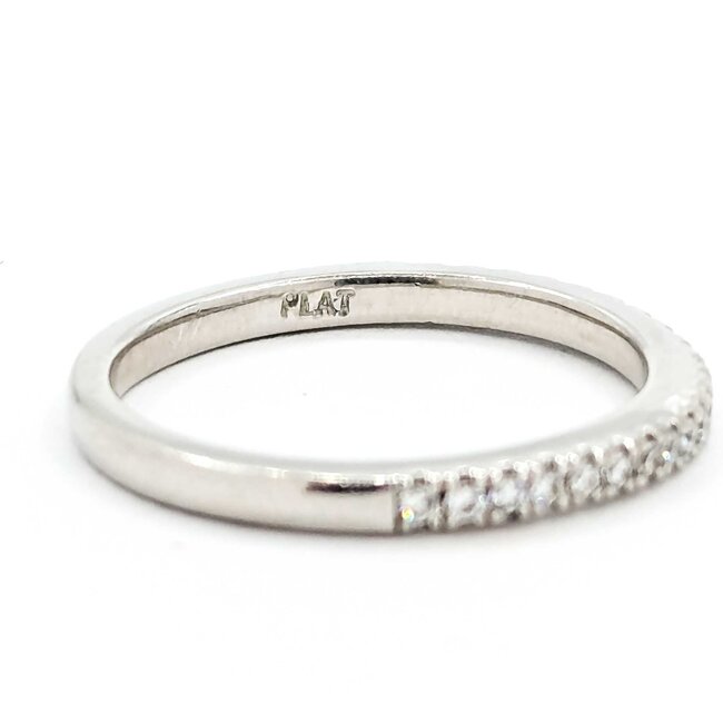 Ring Prong Set .20ctw Round Diamonds Plat 2mm Sz7 4.1g 125060051