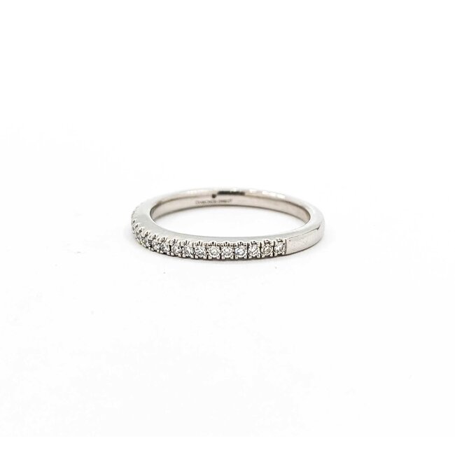 Ring Prong Set .20ctw Round Diamonds Plat 2mm Sz7 4.1g 125060051