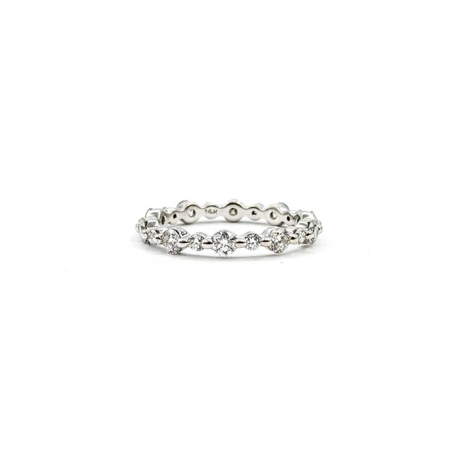 Ring Shared Prong Eternity 1.00ctw Round Diamonds 14kw 2.7mm Sz5.75 1.8g 125060081