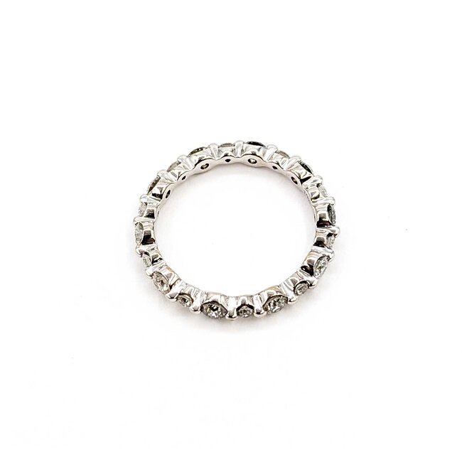 Ring Shared Prong Eternity 1.00ctw Round Diamonds 14kw 2.7mm Sz5.75 1.8g 125060081
