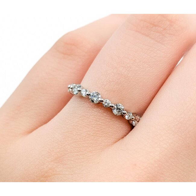 Ring Shared Prong Eternity 1.00ctw Round Diamonds 14kw 2.7mm Sz5.75 1.8g 125060081