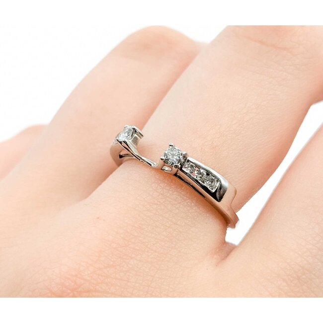 Ring Wrap .20ctw Round Diamonds 14kw 3.7mm Sz7 2.3g 125060052