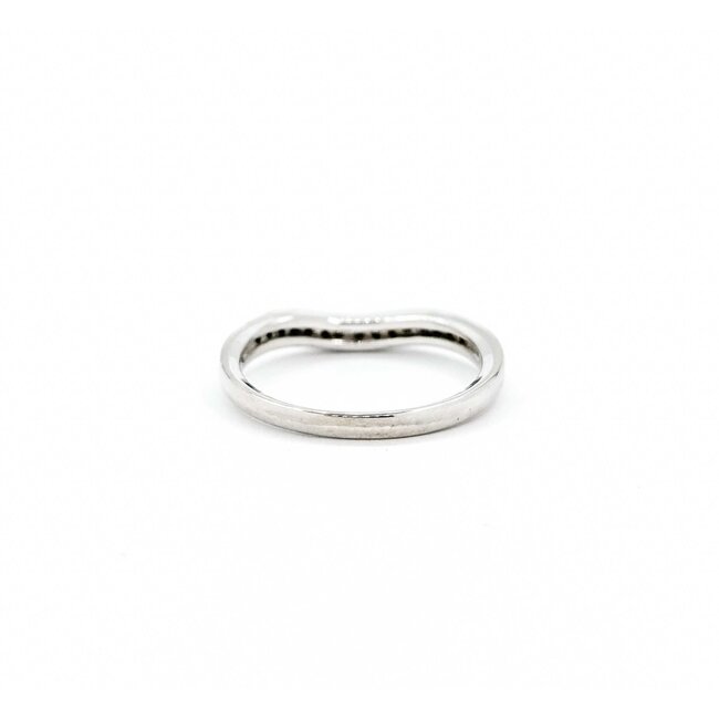 Ring Contour Band .08ctw Round Diamonds 14kw sz7 2.75g 125060048