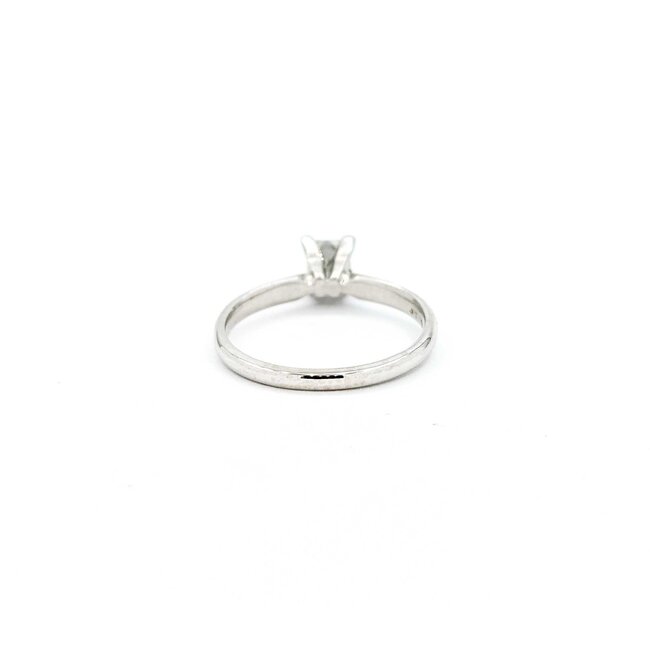 Ring Solitaire .50ct Princess Diamond 14kw 2.5mm Sz6.5 2.4g 125060080