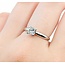 Ring Solitaire .50ct Princess Diamond 14kw 2.5mm Sz6.5 2.4g 125060080