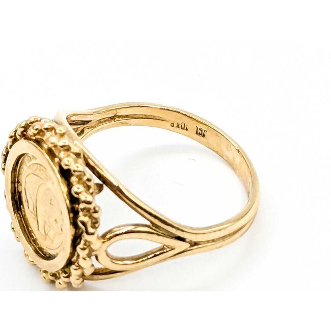 Ring Coin Style 14ky 15.5mm Sz7 3.51g 225062002