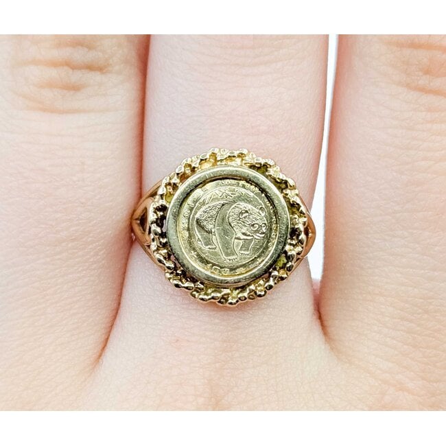 Ring Coin Style 14ky 15.5mm Sz7 3.51g 225062002