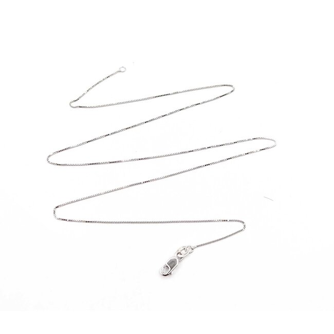 Necklace Box Link Lobster Clasp 14kw .5mm 18" 1.3g 125062015