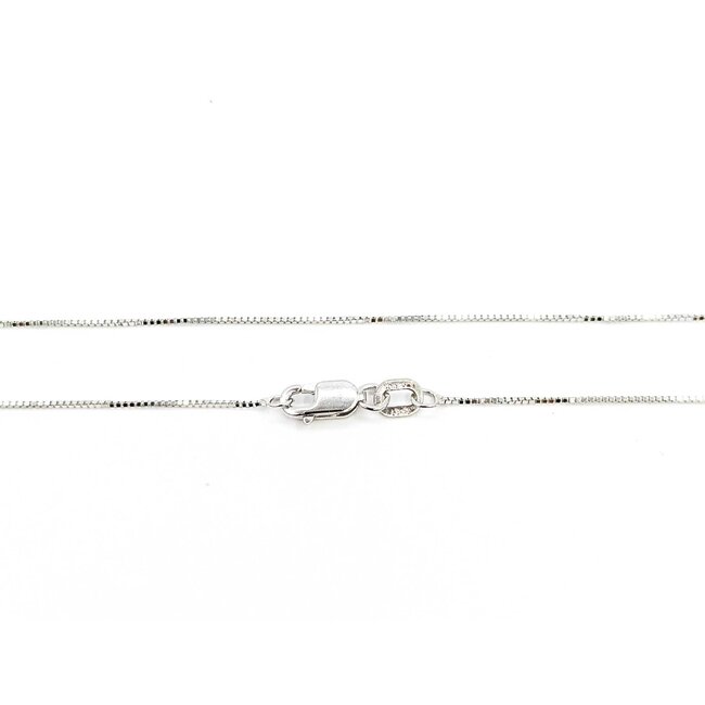 Necklace Box Link Lobster Clasp 14kw .5mm 18" 1.3g 125062015