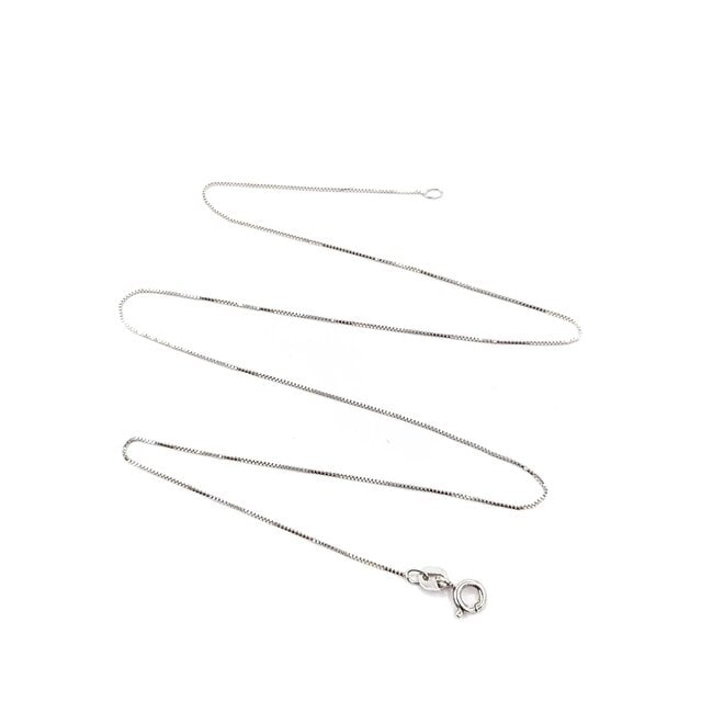 Necklace Box Link Spring Clasp 14kw .6mm 16" 1.1g 125062010