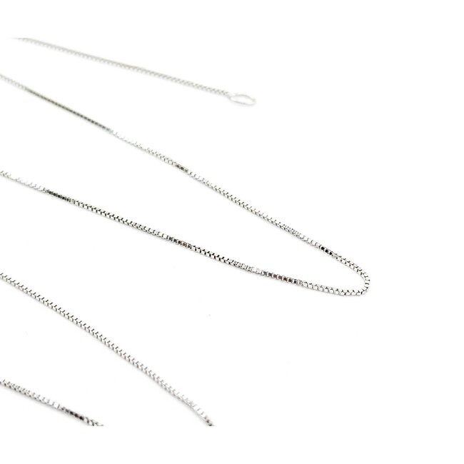 Necklace Box Link Spring Clasp 14kw .6mm 16" 1.1g 125062010