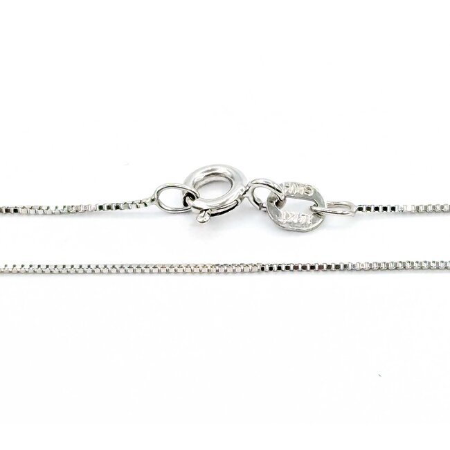 Necklace Box Link Spring Clasp 14kw .6mm 16" 1.1g 125062010