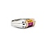 Ring Spinner .35ctw Round Diamonds 1.25ctw Blue/Pink/Yellow Sapphire 18kw 7mm Sz5 8.7g 125060086
