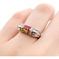 Ring Spinner .35ctw Round Diamonds 1.25ctw Blue/Pink/Yellow Sapphire 18kw 7mm Sz5 8.7g 125060086